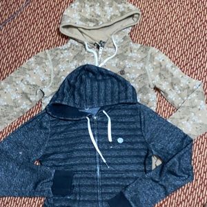 2 Element Cropped Zip-up Hoodies